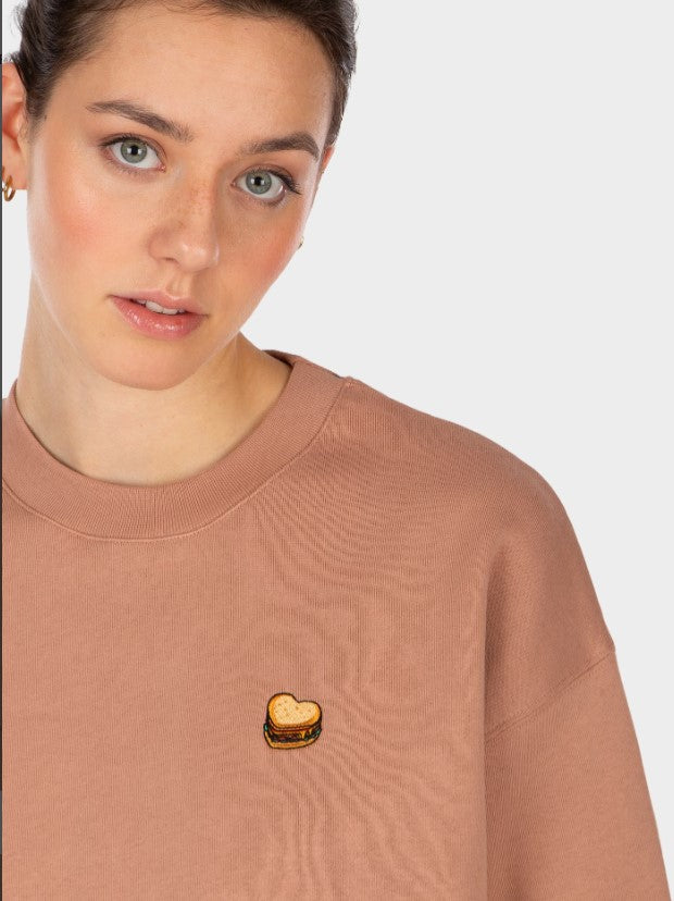 Iriedaily Burger Love Crewneck cedar rose
