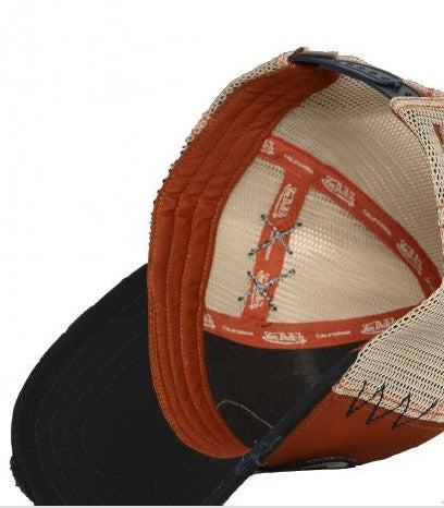 Von Dutch Trucker Cap - UESD 07 Orange Navy Beige