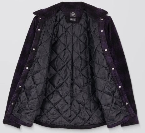 Volcom BOWERED FLEECE OVER-SHIRT - Dark Purple