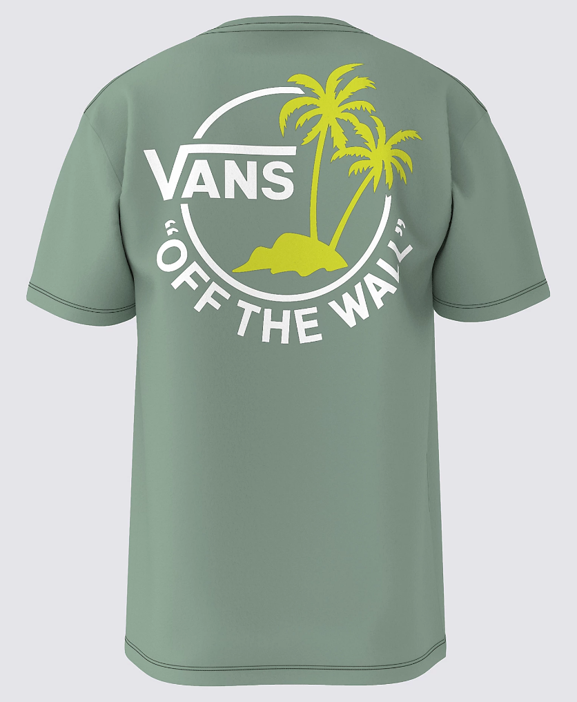 Vans Mini Dual Palm II T-Shirt - Iceberg Green / White