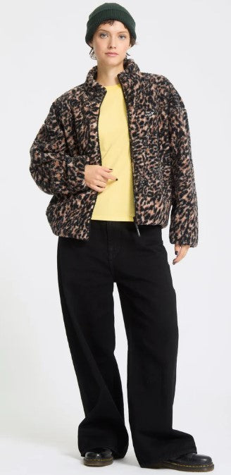 Volcom Wylding Out Zip Sherpa - Animal Print