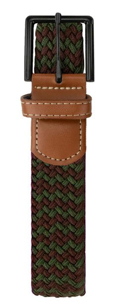 Garzini Braided Belts - Green / Braun