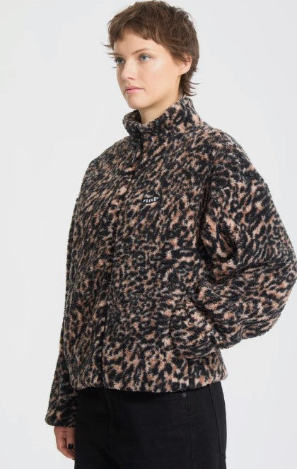 Volcom Wylding Out Zip Sherpa - Animal Print