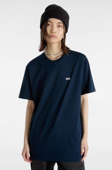 Vans LEFT CHEST LOGO T-SHIRT - Navy / White