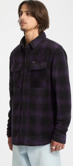 Volcom BOWERED FLEECE OVER-SHIRT - Dark Purple