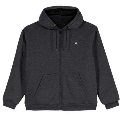 Volcom Single Stone Zip Hoodie - Heather Black