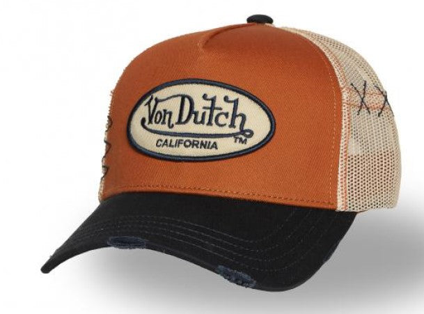 Von Dutch Trucker Cap - UESD 07 Orange Navy Beige