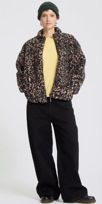 Volcom Wylding Out Zip Sherpa - Animal Print