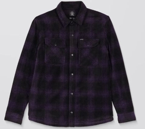 Volcom BOWERED FLEECE OVER-SHIRT - Dark Purple