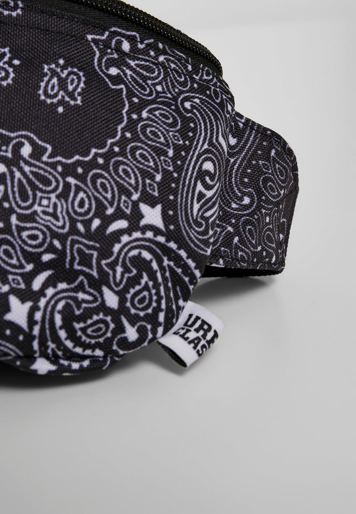 Urban Classics Bandana Print Hip Bag 3565 - Black