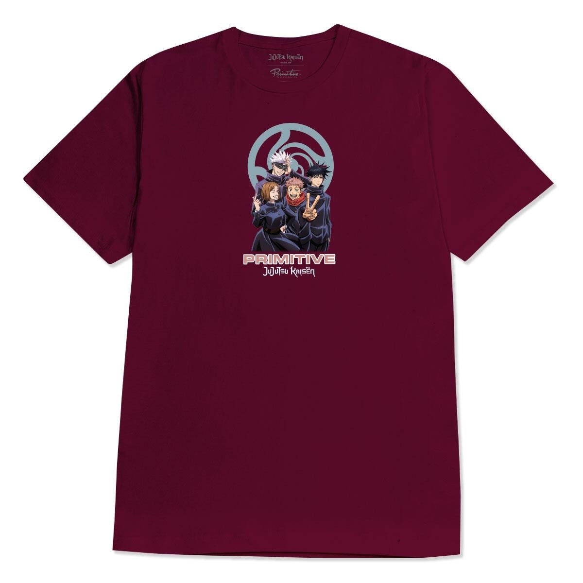 Primitive x Jujutsu Kaisen United T-Shirt - Burgundy