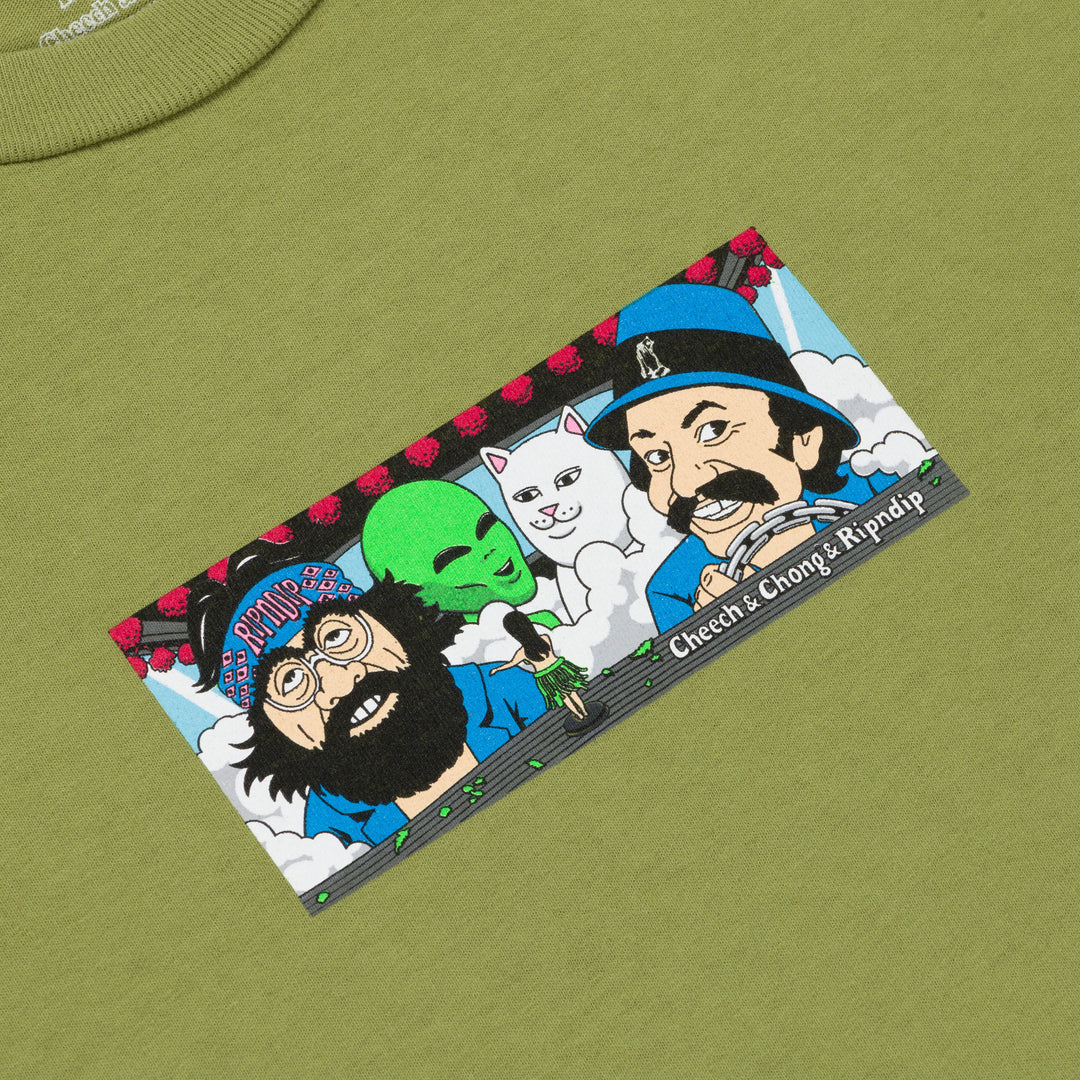 RIPNDIP Cheech Chong Riders Tee - Light Forest