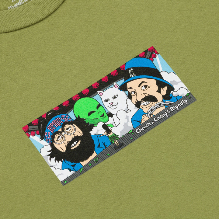 RIPNDIP Cheech Chong Riders Tee - Light Forest