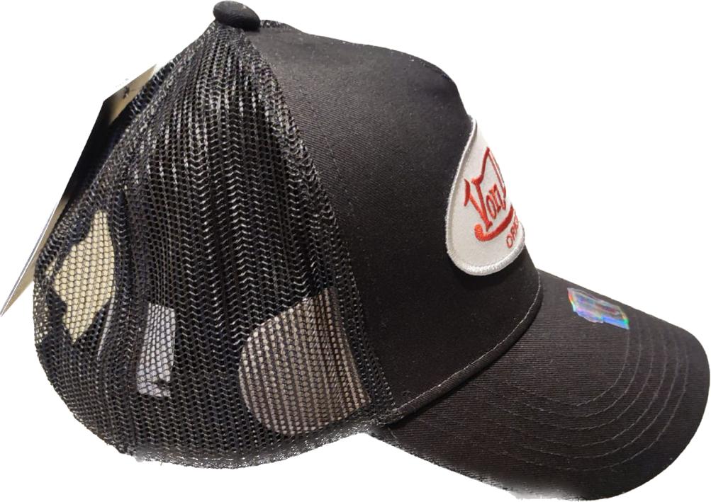 Von Dutch Boston Twill Trucker Cap - Black / Red / White
