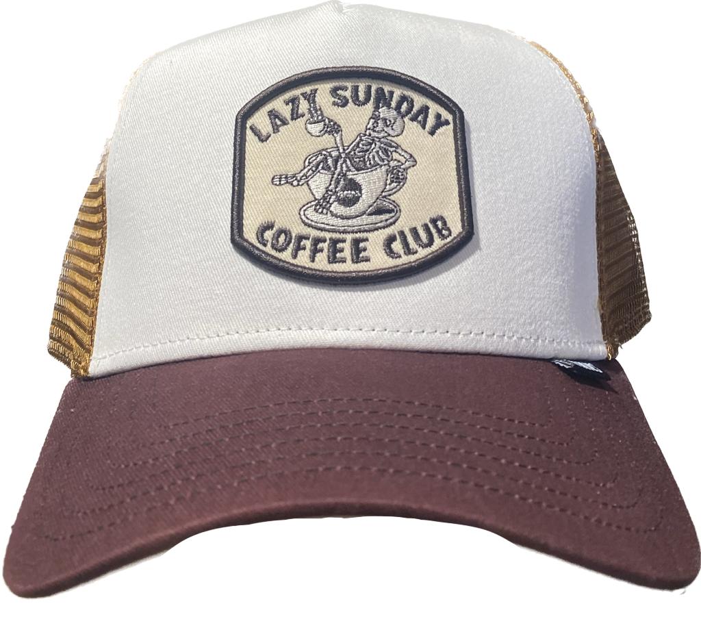 Djinns HFT Coffee Club Trucker Cap - White / Brown