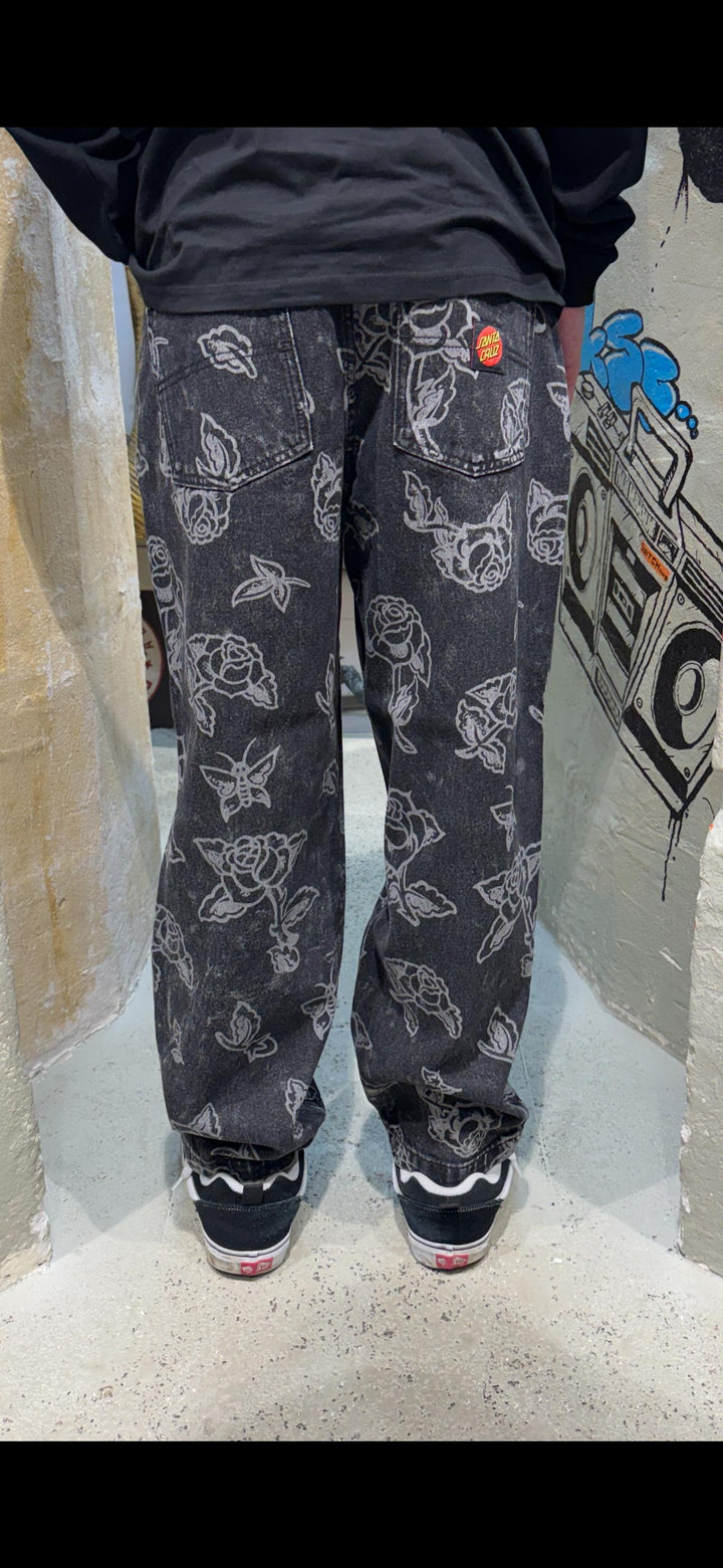 Santa Cruz Big Pants mono Flash Roses - Black
