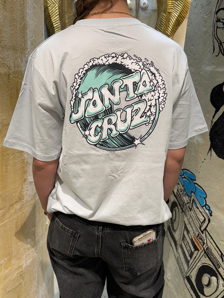 Santa Cruz Offshore Dot Woman T-Shirt - Barely Blue