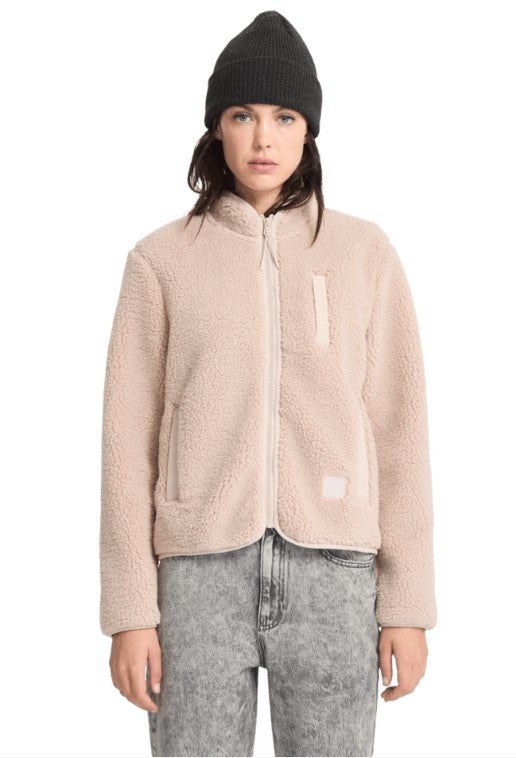 Volcom Wuzer Fuzzar Sherpa Sweatshirt- Khakiest