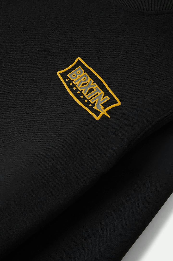 Brixton Lightening Crew Sweatshirt -  Black