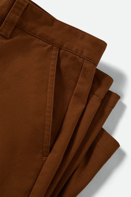 Brixton Choice Chino Baggy Short - Washed Copper