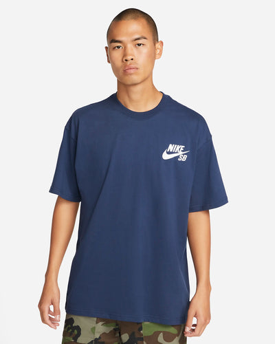 Nike SB 7817 411 Logo Skate T-Shirt - Midnight Navy