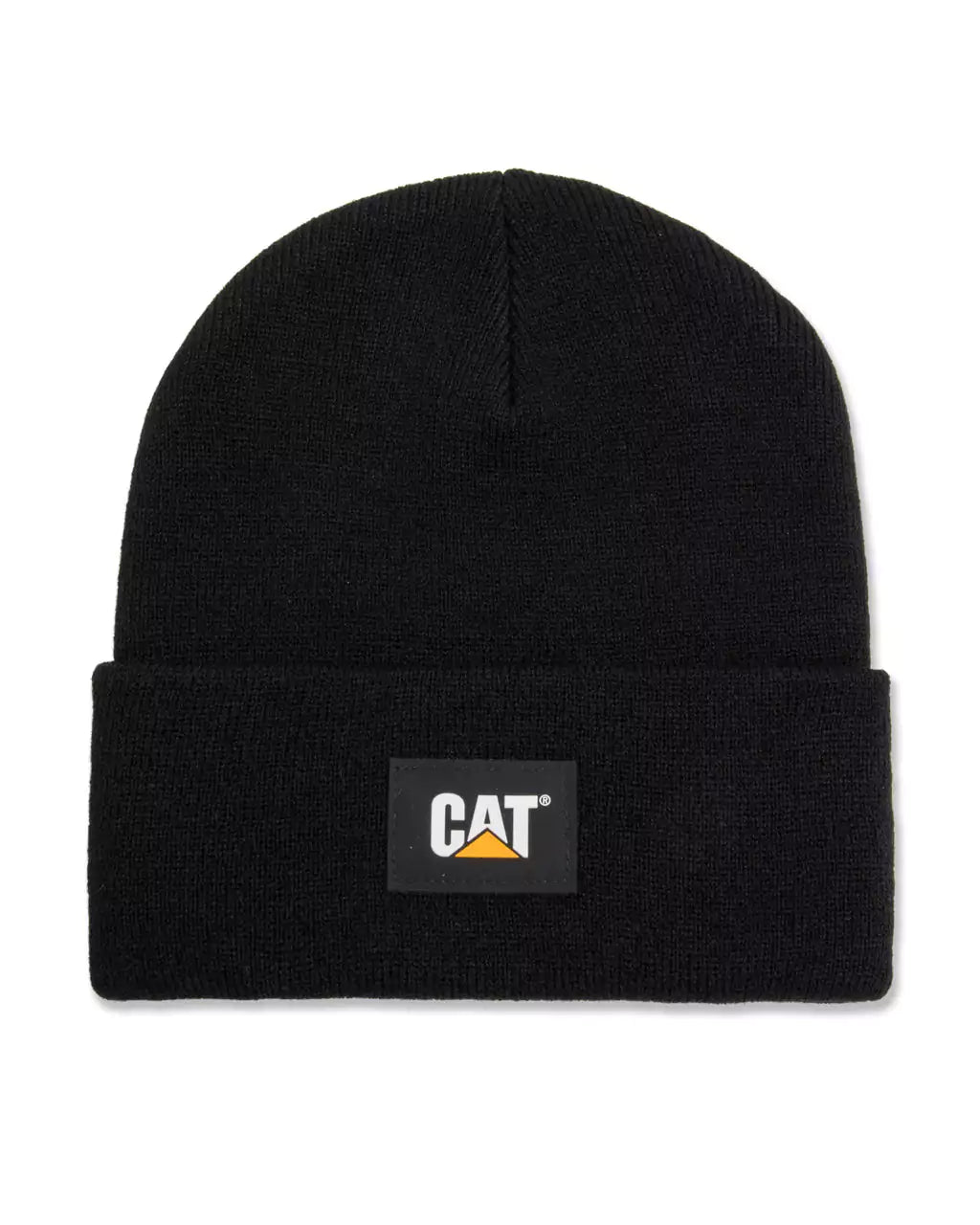 CAT Label Cuff Beanie - Black