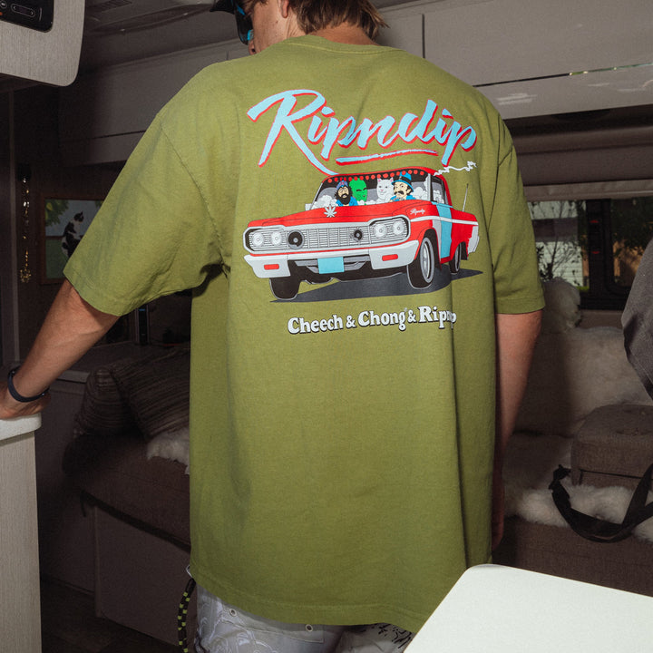 RIPNDIP Cheech Chong Riders Tee - Light Forest