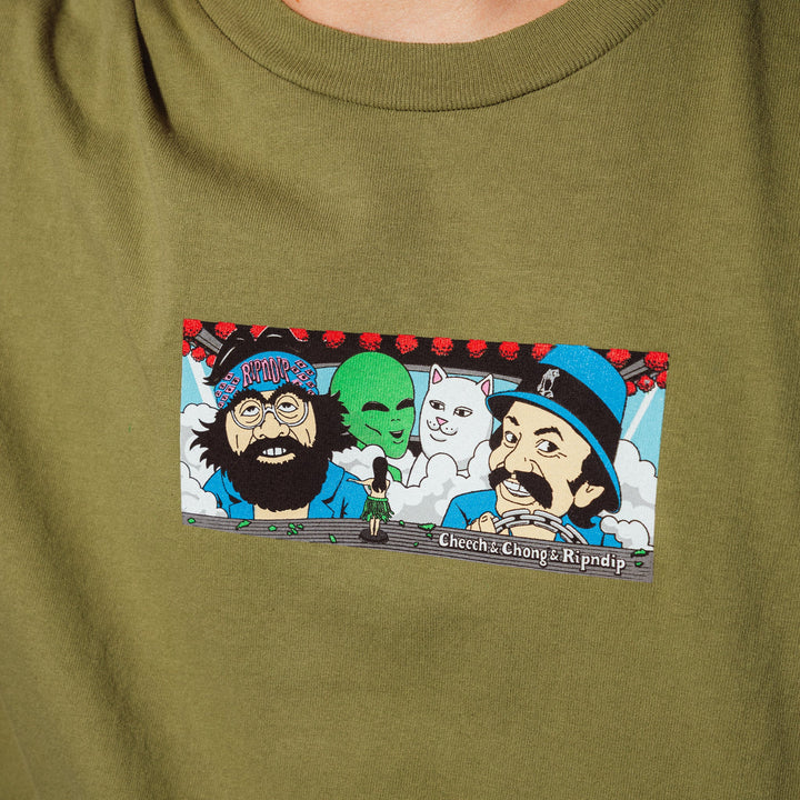 RIPNDIP Cheech Chong Riders Tee - Light Forest