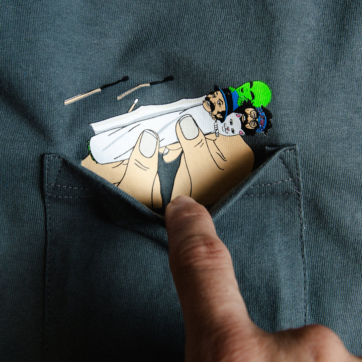 RIPNDIP Cheech Chong Roll Me Up Tee - Charcoal