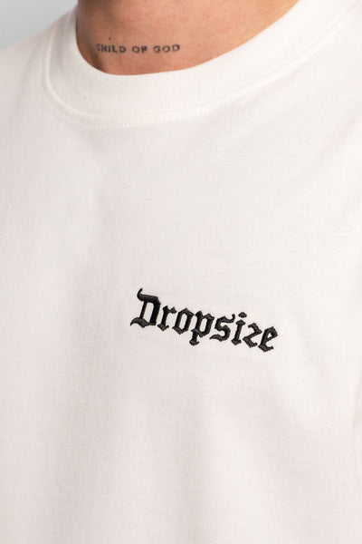 Dropsize TS-223 HEAVY V2 EMBO T-SHIRT - Cream White