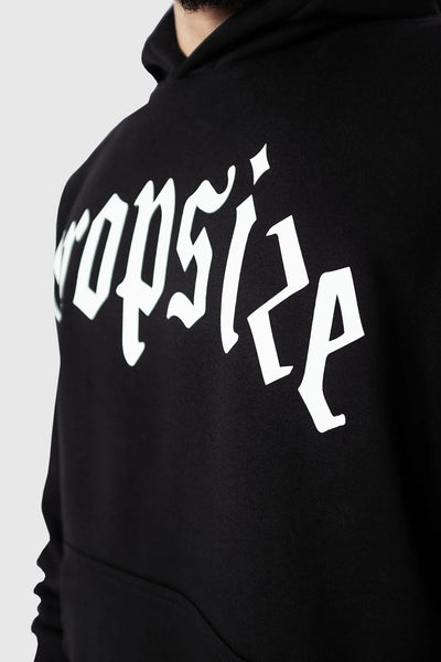 Dropsize HD-001 LOGO DESIGN HOODIE - Black