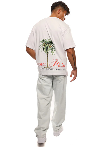 Dropsize TS-266 Heavy Palm T-Shirt - White