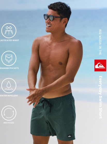 Quiksilver Everyday Solid Volley 15" - Forrest Grün