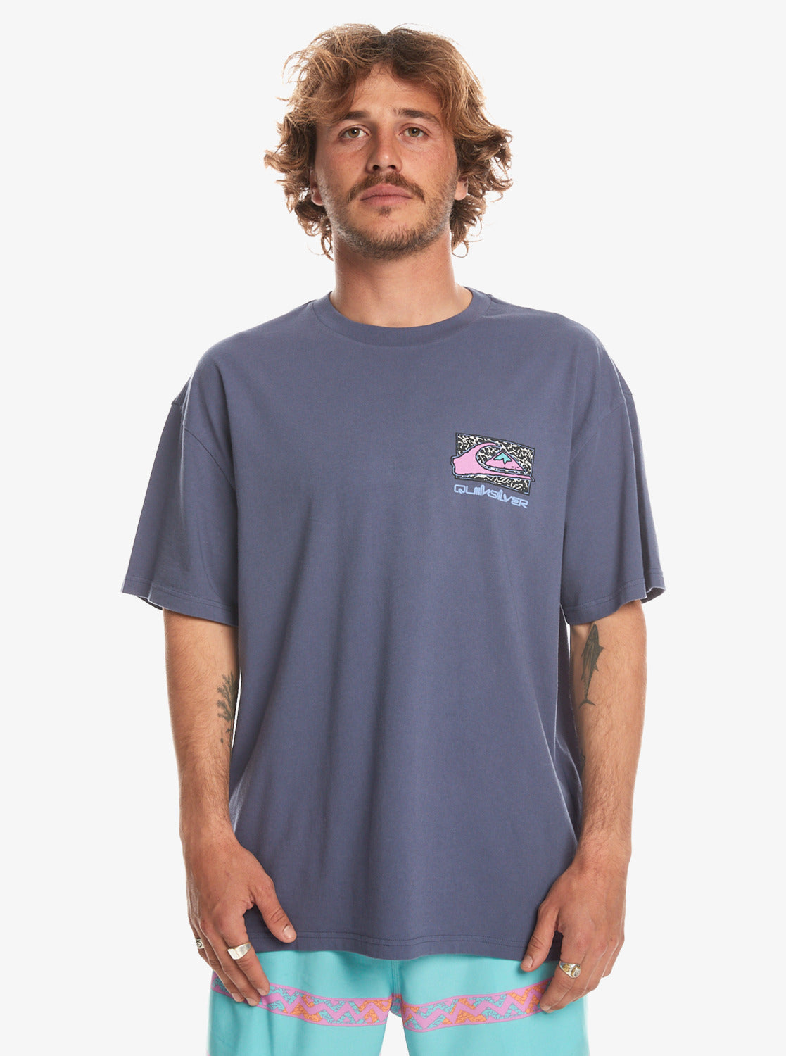 Quicksilver Spin Cycle Oversize Tee - Crown Blue