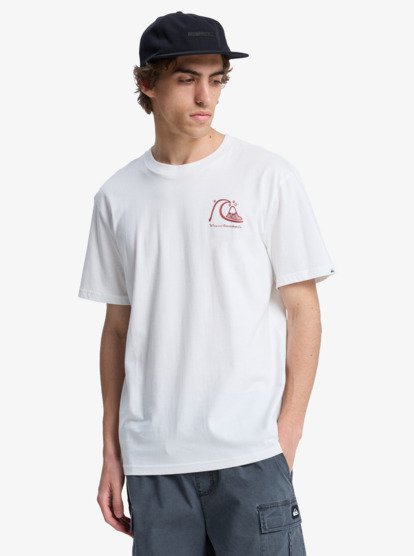 Quiksilver Evo Original - T-Shirt  -  WBK0 Snow Weiß