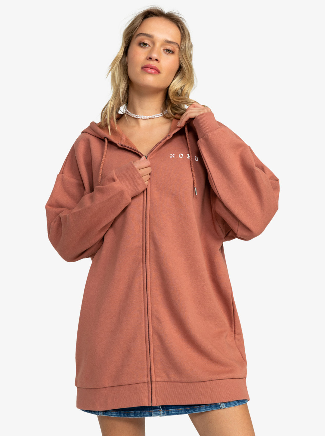 ROXY Backyard Party B - Zip Kapuzenpulli  cedar wood Rost