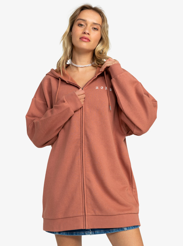 ROXY Backyard Party B - Zip Kapuzenpulli  cedar wood Rost