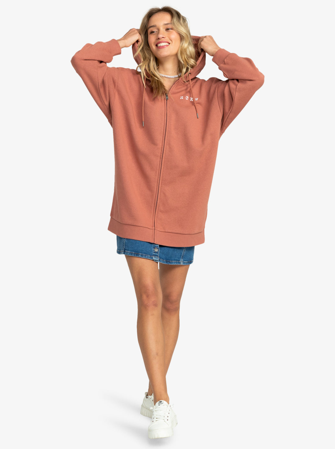 ROXY Backyard Party B - Zip Kapuzenpulli  cedar wood Rost