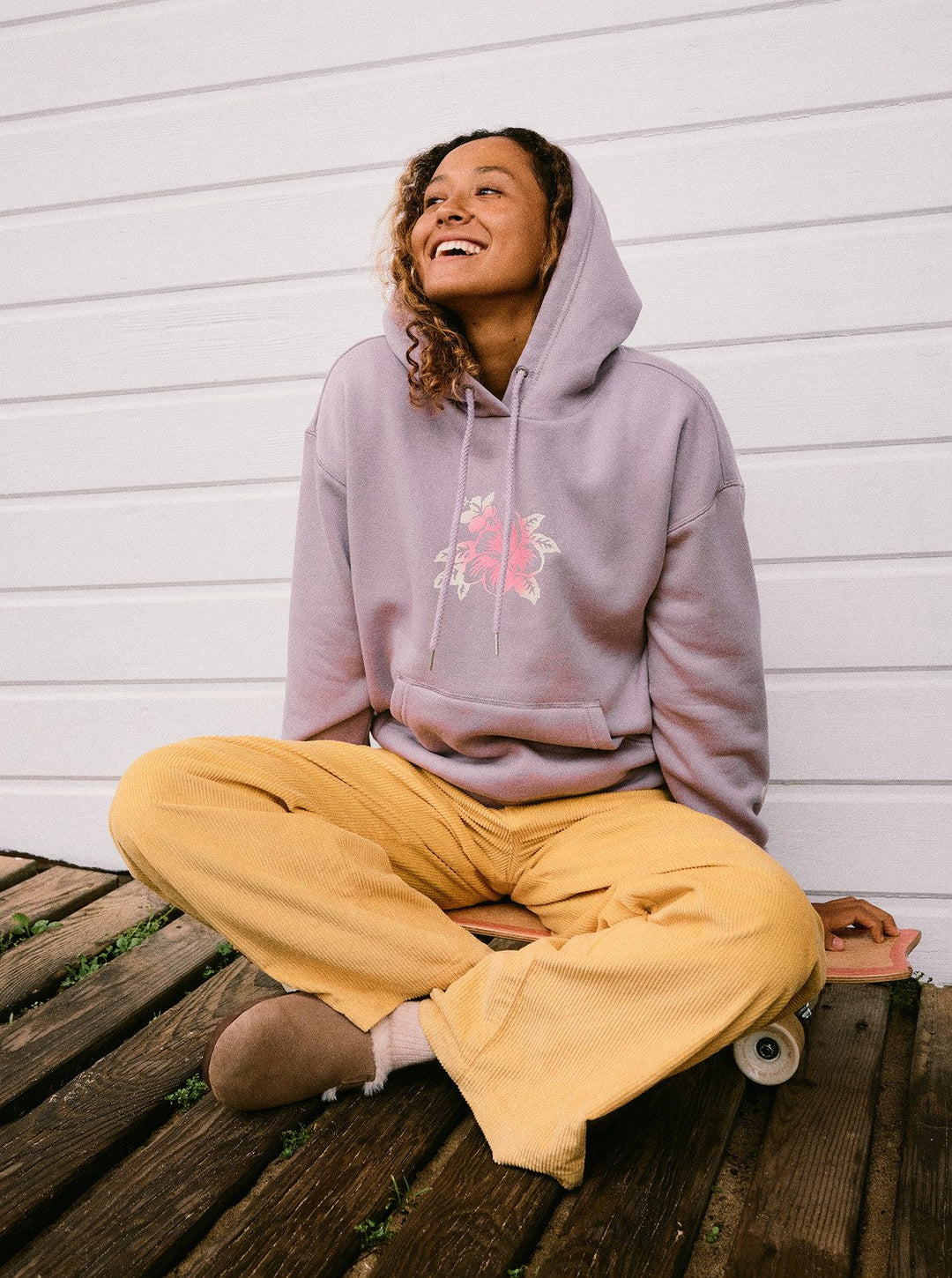 ROXY Perfect Place Brushed - Relaxed Fit Hoodie (PJQ0) nirvana