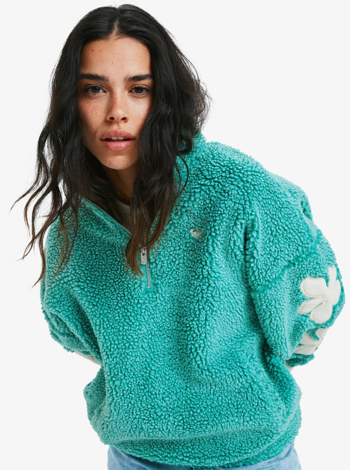 ROXY Far Away - Zip Woman Fleece mit Reißverschluss - gmyo Grün