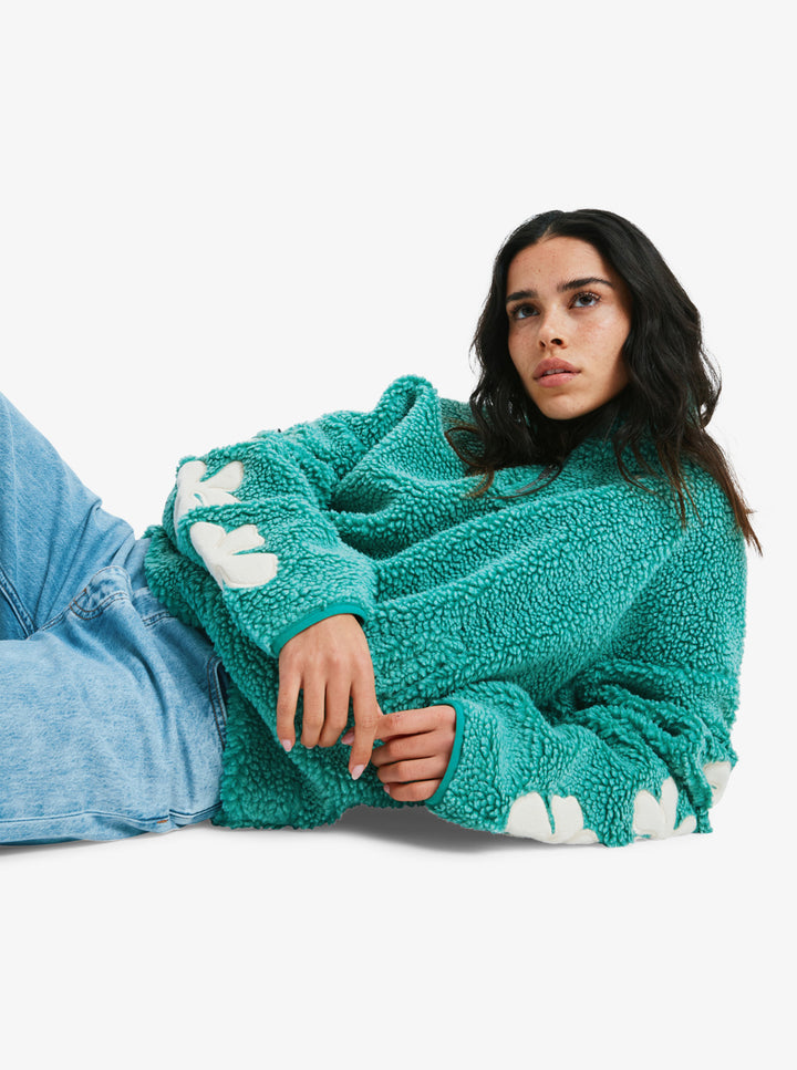 ROXY Far Away - Zip Woman Fleece mit Reißverschluss - gmyo Grün