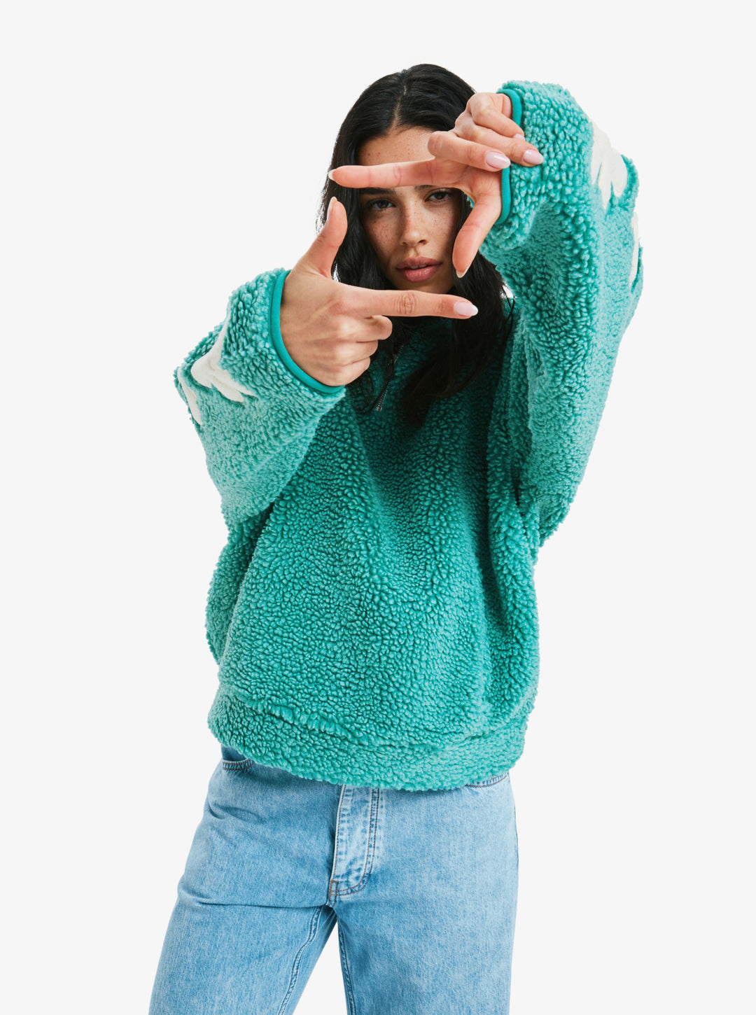 ROXY Far Away - Zip Woman Fleece mit Reißverschluss - gmyo Grün