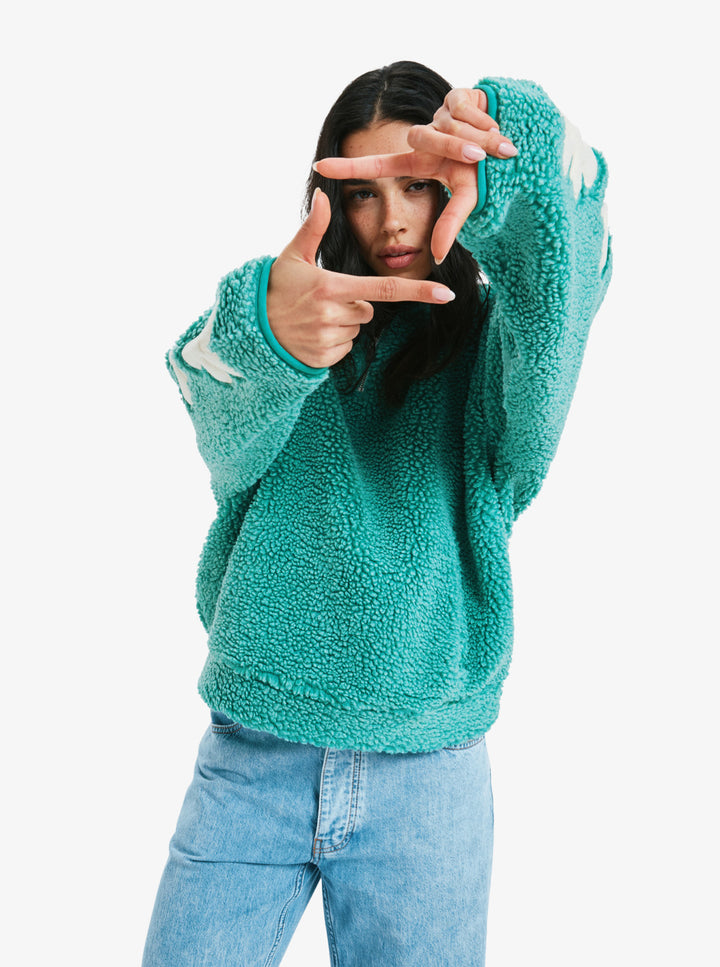 ROXY Far Away - Zip Woman Fleece mit Reißverschluss - gmyo Grün