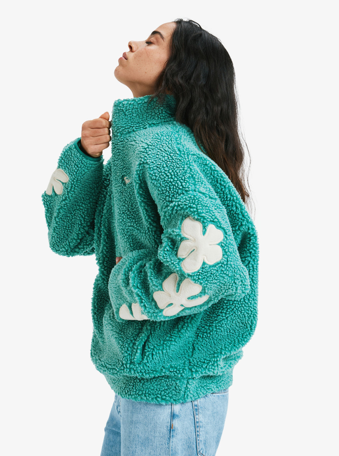 ROXY Far Away - Zip Woman Fleece mit Reißverschluss - gmyo Grün