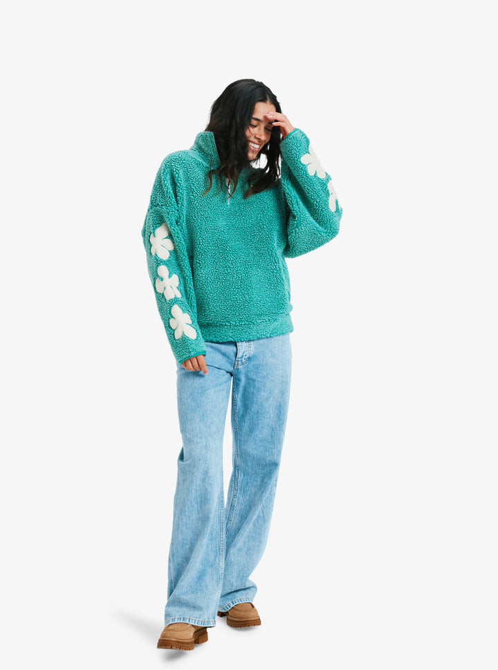 ROXY Far Away - Zip Woman Fleece mit Reißverschluss - gmyo Grün