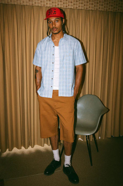 Brixton Choice Chino Baggy Short - Washed Copper