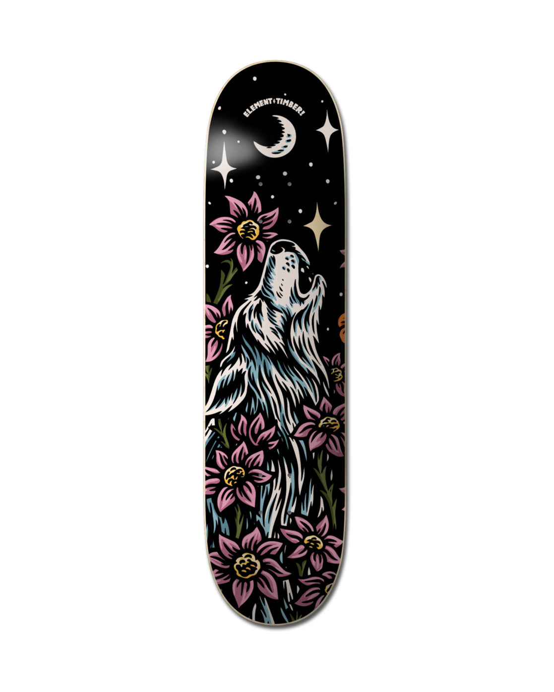 Element x Timber! Late Bloomers Wolf Skateboard-Deck 8.0" - Assorted