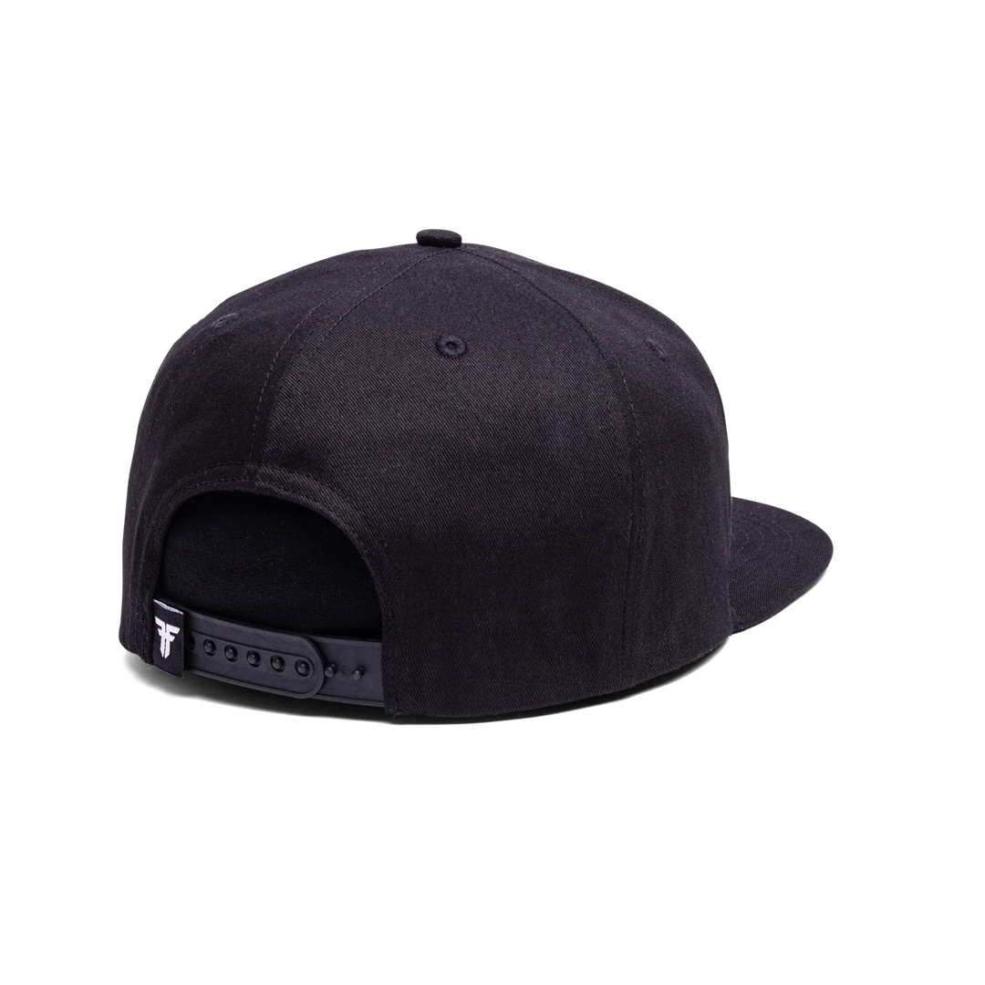 Fallen Insignia Flat Cap -  BLACK Enzymatic Wash Purple
