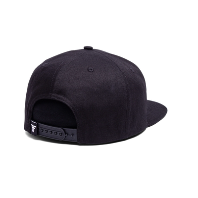 Fallen Insignia Flat Cap -  BLACK Enzymatic Wash Purple