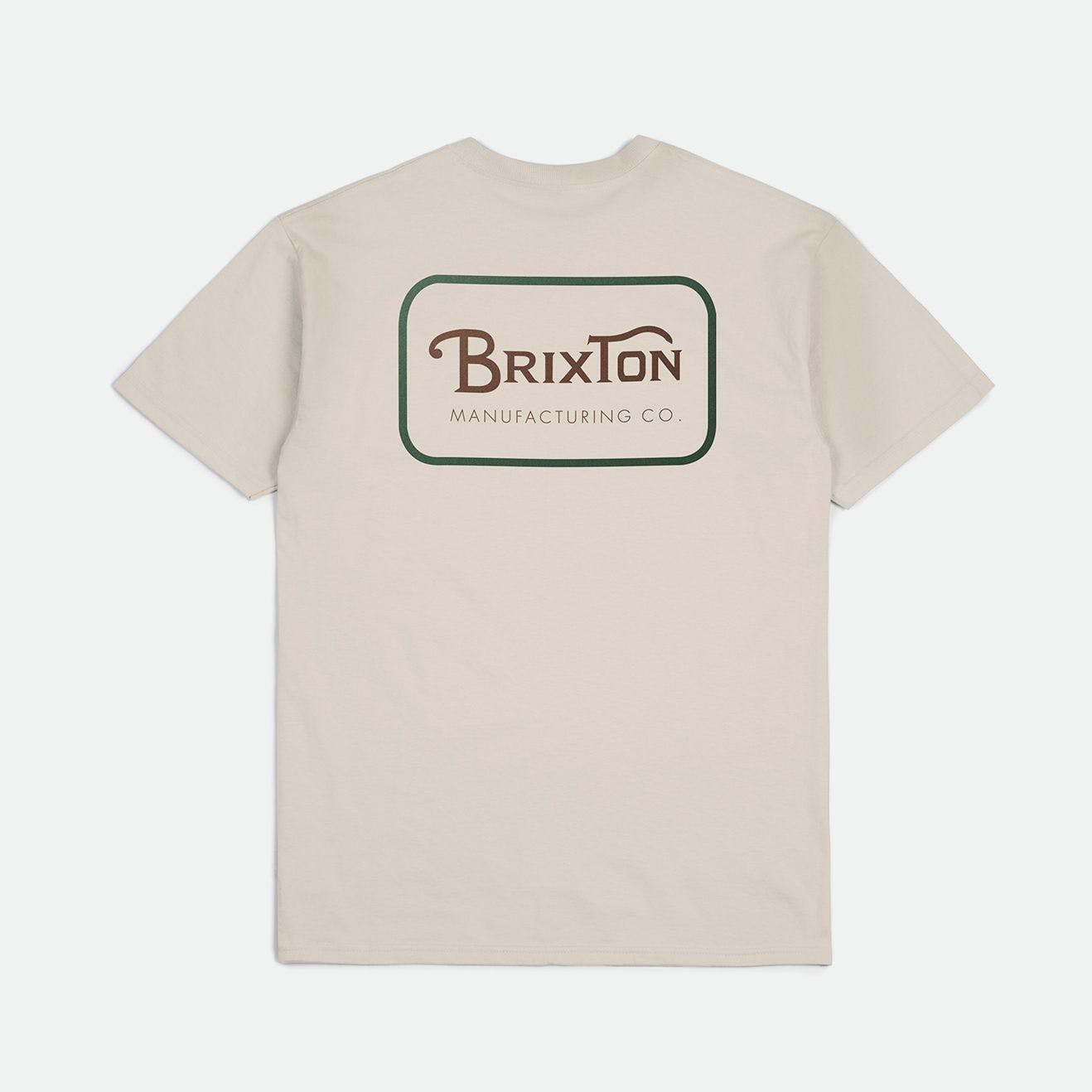 Brixton Grade Tee - Cream / Trekking Green / Sepia